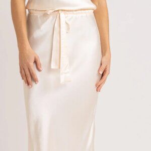 Flannel Silk Slip Dress